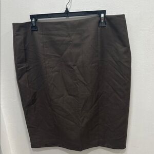 Ann Taylor Dark Brown wool blend Pencil Skirt. Size 14